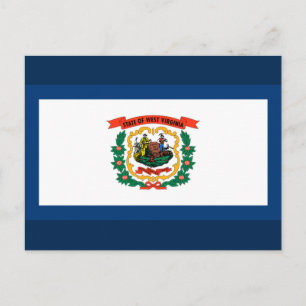 Cartão Postal Bandeira do Estado da Virgínia Ocidental