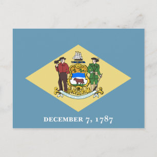 Cartão Postal Bandeira do Estado de Delaware
