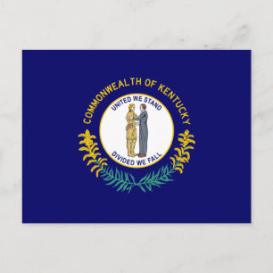 Cartão Postal Bandeira do estado de Kentucky