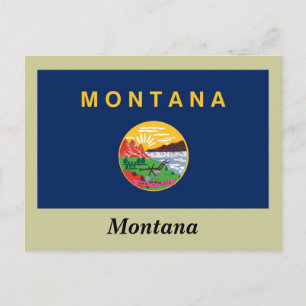 Cartão Postal Bandeira do Estado de Montana