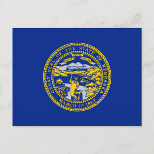 Cartão Postal Bandeira do Estado de Nebraska Design