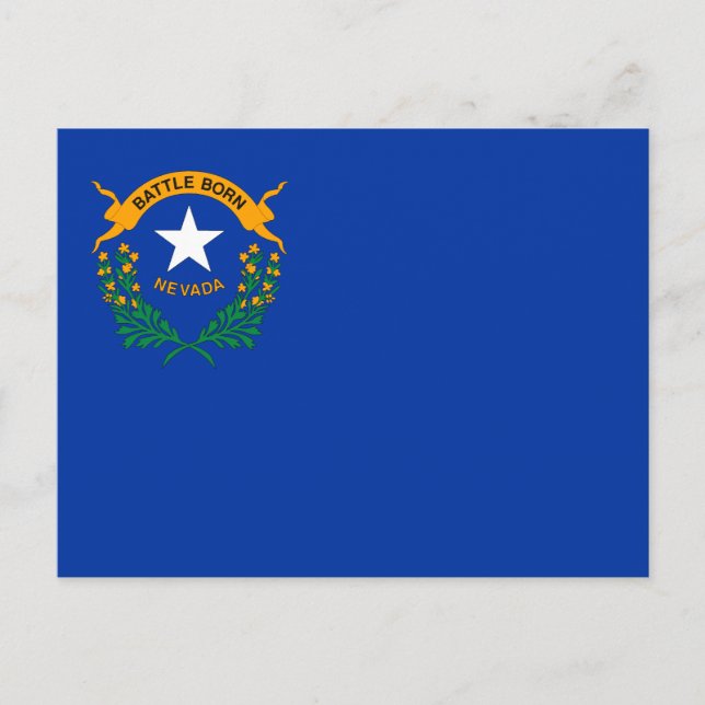 Cartão Postal Bandeira do Estado de Nevada (Frente)