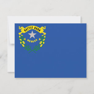Cartão Postal Bandeira do Estado de Nevada Battle Born