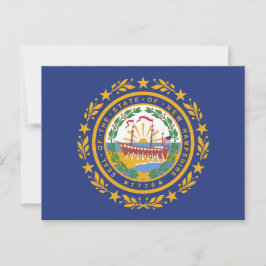 Cartão Postal Bandeira do Estado de New Hampshire Lembrança de R
