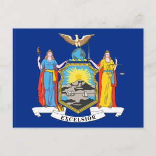Cartão Postal Bandeira do Estado de Nova Iorque