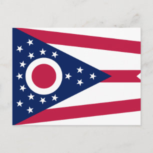 Cartão Postal Bandeira do Estado de Ohio