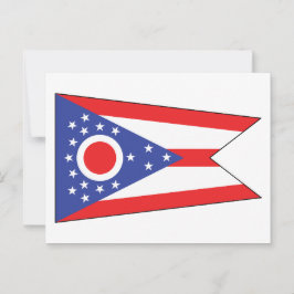 Cartão Postal Bandeira do Estado de Ohio Bandeira Única do Estad