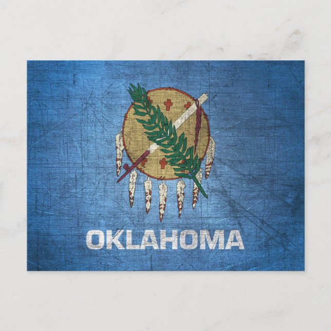 Cartão Postal Bandeira do Estado de Oklahoma (Frente)