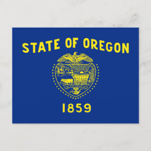 Cartão Postal Bandeira do Estado de Oregon
