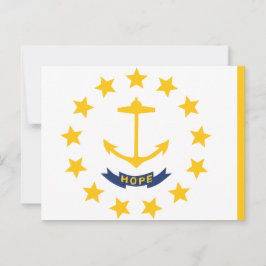 Cartão Postal Bandeira do Estado de Rhode Island Little Rhody 13