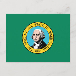 Cartão Postal Bandeira do Estado de Washington