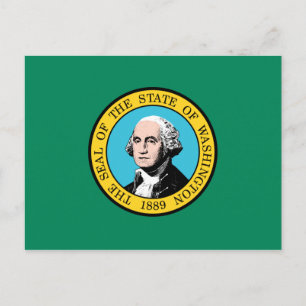 Cartão Postal Bandeira do Estado de Washington