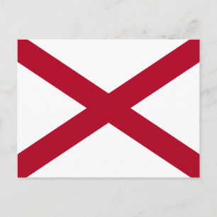 Cartão Postal Bandeira do Estado do Alabama