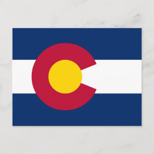 Cartão Postal Bandeira do Estado do Colorado