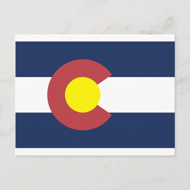 Cartão Postal Bandeira do Estado do Colorado (Frente)