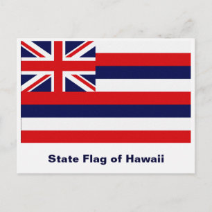 Cartão Postal Bandeira do Estado do Havaí