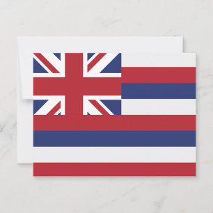 Cartão Postal Bandeira do Estado do Havaí Estado Aloha Union Jac
