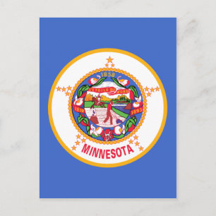 Cartão Postal Bandeira do Estado do Minnesota