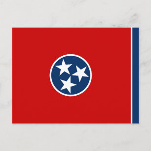Cartão Postal Bandeira do Estado do Tennessee
