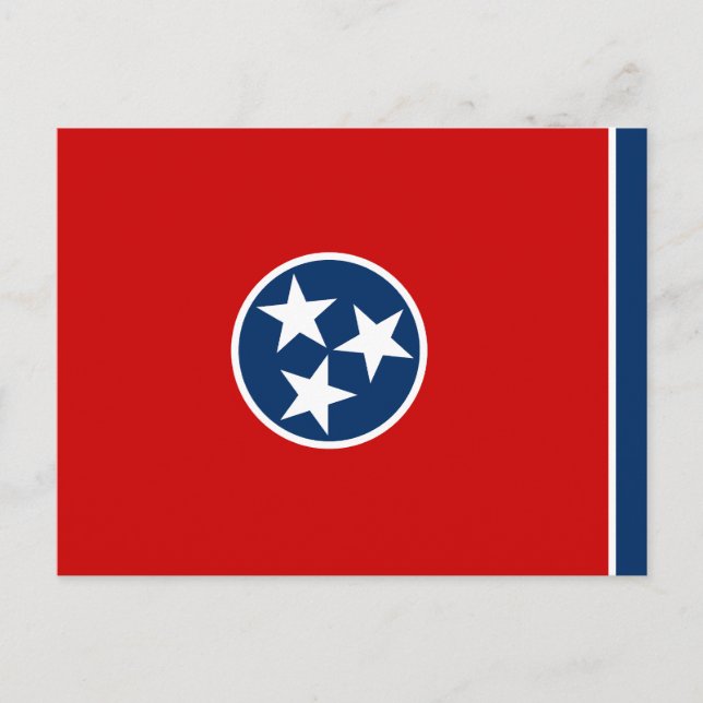 Cartão Postal Bandeira do Estado do Tennessee (Frente)