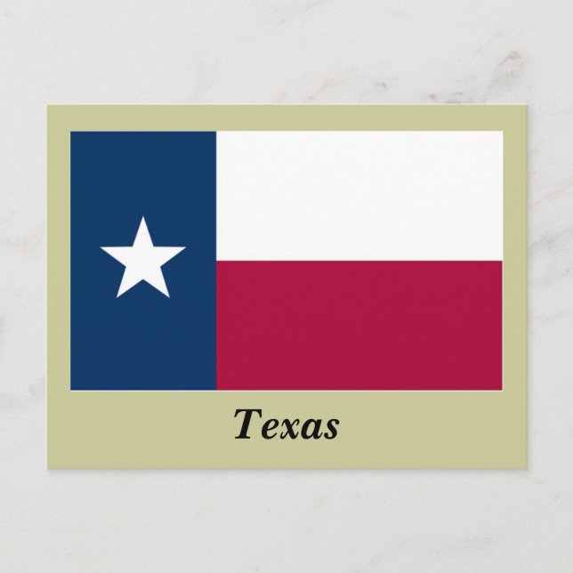 Cartão Postal Bandeira do Estado do Texas (Frente)