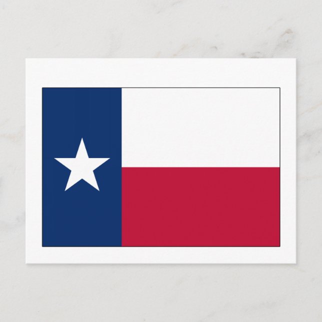 Cartão Postal Bandeira do Estado do Texas (Frente)