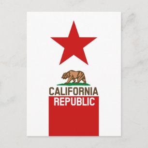 Cartão Postal Bandeira do Estado REPÚBLICA DA CALIFÓRNIA Estrela