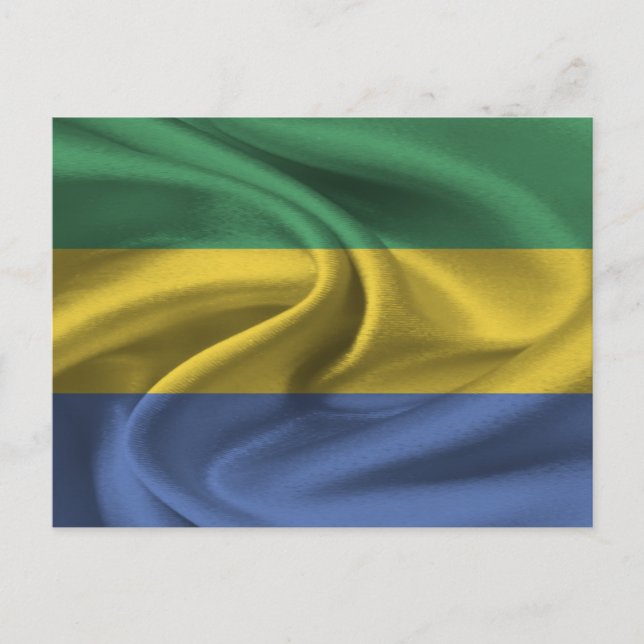 Cartão Postal Bandeira do Gabão (Frente)