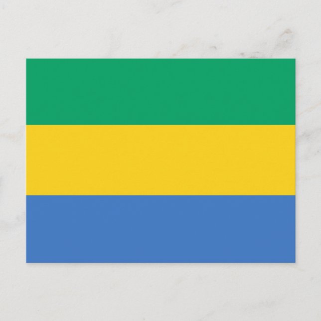 Cartão Postal Bandeira do Gabão (Frente)