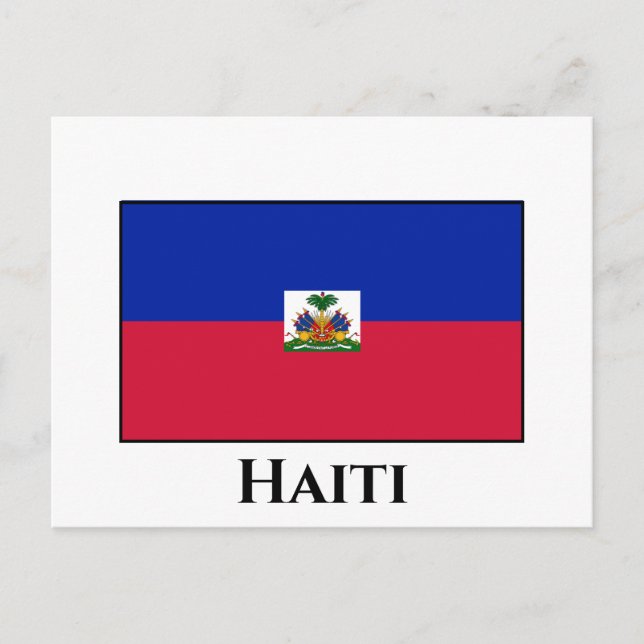 Cartão Postal Bandeira do Haiti (Haiti) (Frente)