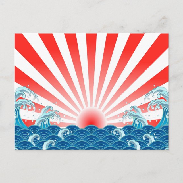 Cartão Postal Bandeira do Japão - NIPPON (Frente)