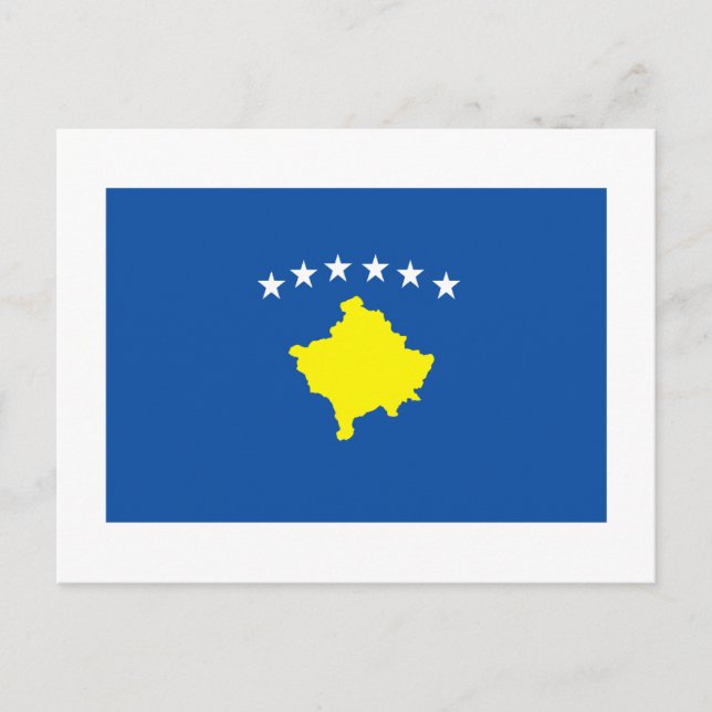 Cartão Postal Bandeira do Kosovo (Frente)