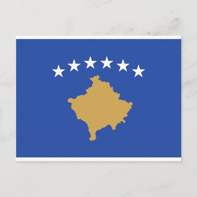 Cartão Postal Bandeira_do_Kosovo (Frente)