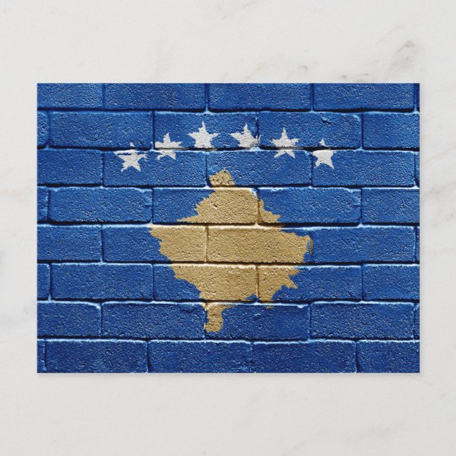 Cartão Postal Bandeira do Kosovo (Frente)