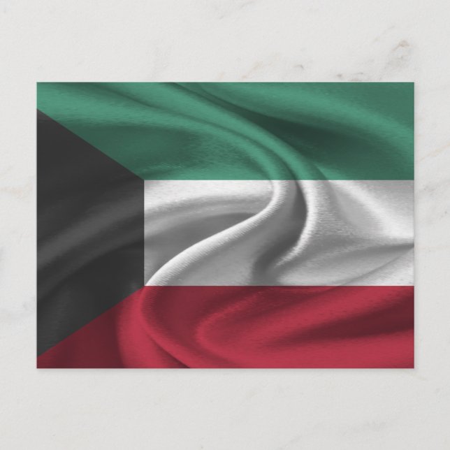 Cartão Postal Bandeira do Kuwait (Frente)