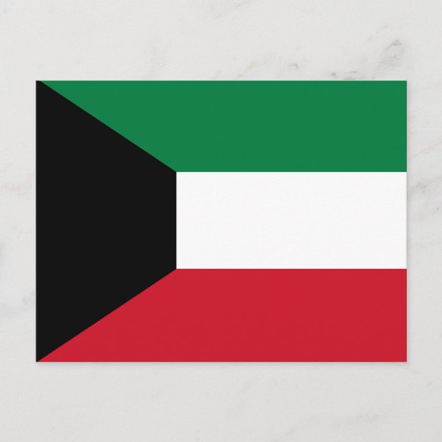 Cartão Postal Bandeira do Kuwait (Frente)