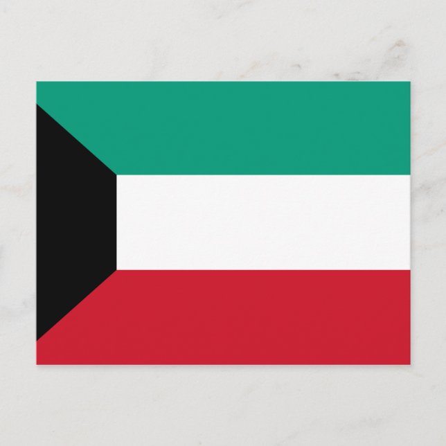 Cartão Postal Bandeira do Kuwait (Frente)