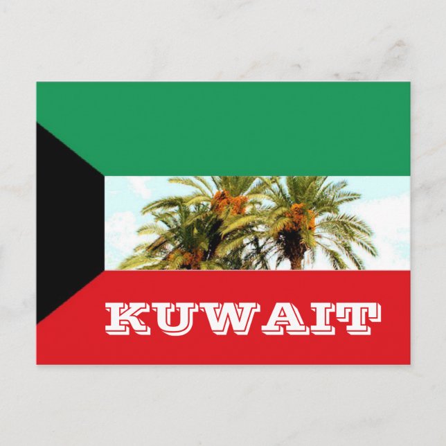 Cartão Postal bandeira do Kuwait (Frente)