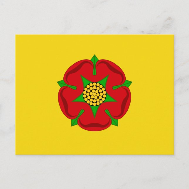 Cartão Postal Bandeira do Lancashire (Frente)
