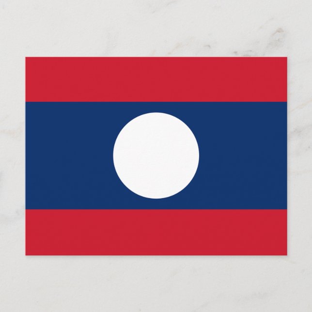 Cartão Postal Bandeira do Laos (Frente)