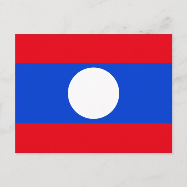 Cartão Postal Bandeira do Laos (Frente)