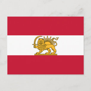 Cartão Postal Bandeira do Leão e do Sol do Irã Austríaco