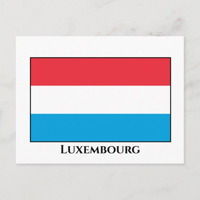 Cartão Postal Bandeira do Luxemburgo (Frente)