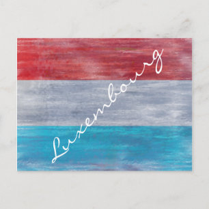 Cartão Postal Bandeira do Luxemburgo - Personalizar