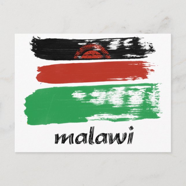 Cartão Postal Bandeira do Malawi design (Frente)