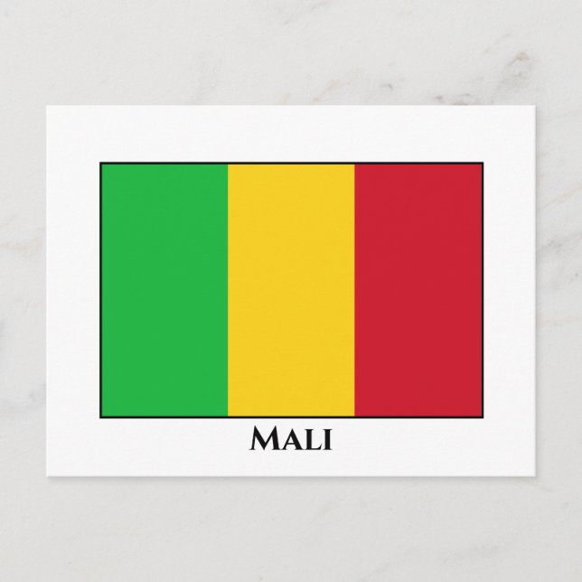 Cartão Postal Bandeira do Mali (Frente)