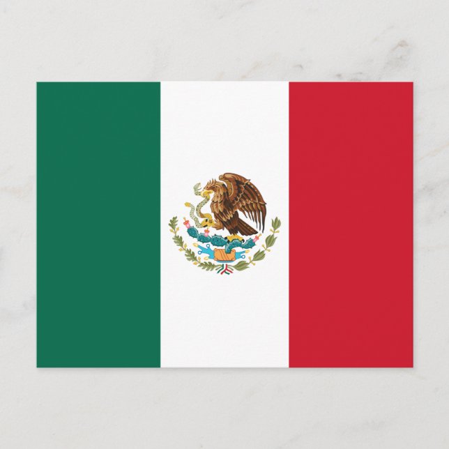 Cartão Postal Bandeira do México, Bandera da República Mexicana (Frente)