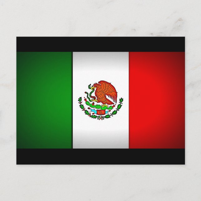 Cartão Postal Bandeira do México Estilizada (Frente)