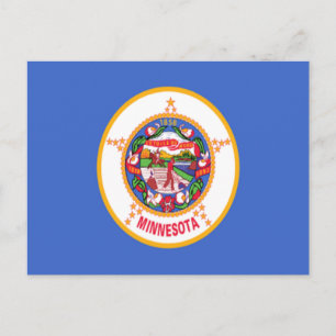 Cartão Postal Bandeira do Minnesota