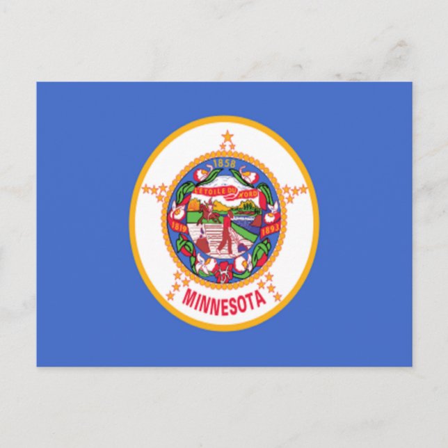 Cartão Postal Bandeira do Minnesota (Frente)
